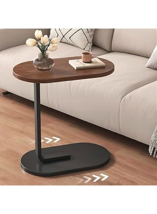Modern C-shaped side table Sleek oval top + sturdy metal legs = elegance and practicality in one place!